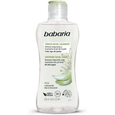 Babaria Tônico Facial Calmante de Aloe Vera - Tônico Facial - 200/300ml Babaria Tônico Facial Calmante de Aloe Vera - Tônico Facial - 200/300ml