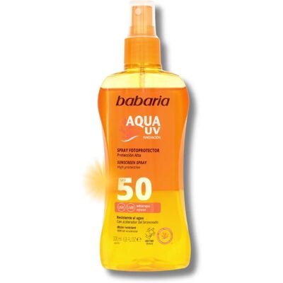 Babaria Sun Aqua UV SPF 50 Sunscreen Spray - Sun Protection for Women Babaria Sun Aqua UV SPF 50 Sunscreen Spray - Sun Protection for Women