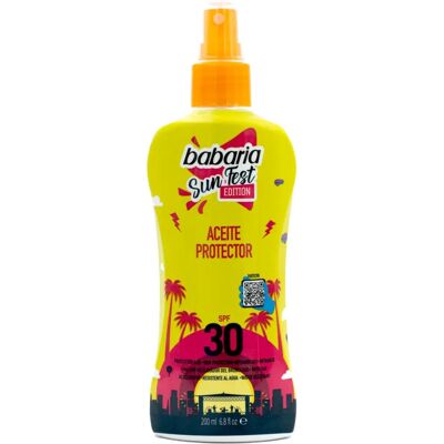 Óleo Sun Fest SPF 30 Babaria - Edição Limitada - Óleo solar Óleo Sun Fest SPF 30 Babaria - Edição Limitada - Óleo solar