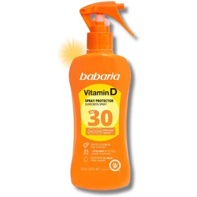 Babaria Spray Solare Vitamina D SPF 30 - Protezione Solare, SPF 30, 200 ml Babaria Spray Solare Vitamina D SPF 30 - Protezione Solare, SPF 30, 200 ml