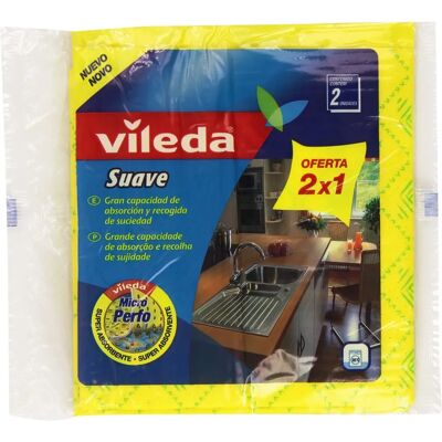 Vileda Gelbe Mikrofaser Reinigungstuch - Mehrzweck - Set aus 2 Vileda Gelbe Mikrofaser Reinigungstuch - Mehrzweck - Set aus 2