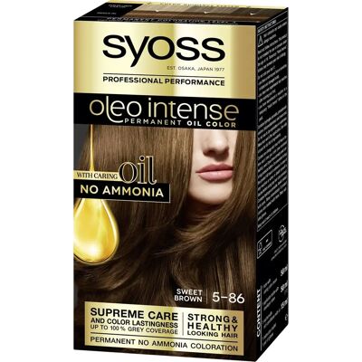 Tinta de cabelo castanho caramelo Syoss - Sem amônia, Duradoura, Tecnologia de óleos nutritivos Tinta de cabelo castanho caramelo Syoss - Sem amônia, Duradoura, Tecnologia de óleos nutritivos