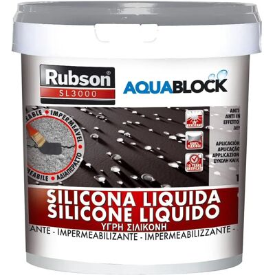 Vedação de silicone Rubson Aquablock - Cinza - À prova d'água & Elástica Vedação de silicone Rubson Aquablock - Cinza - À prova d'água & Elástica