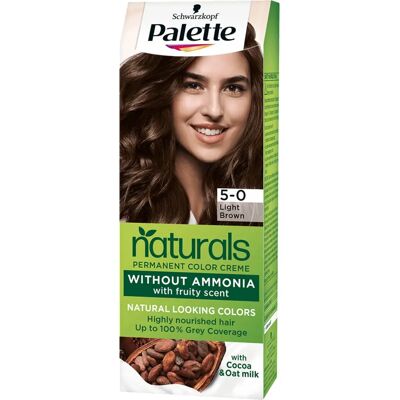 Schwarzkopf Palette Naturals Color Creme #5.0 Brun clair - Coloration capillaire Schwarzkopf Palette Naturals Color Creme #5.0 Brun clair - Coloration capillaire