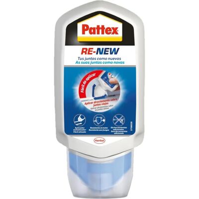 Silicone Pattex Re-new Blanc - Joint pour Salle de Bain & WC - 100g - Publicité Silicone Pattex Re-new Blanc - Joint pour Salle de Bain & WC - 100g - Publicité