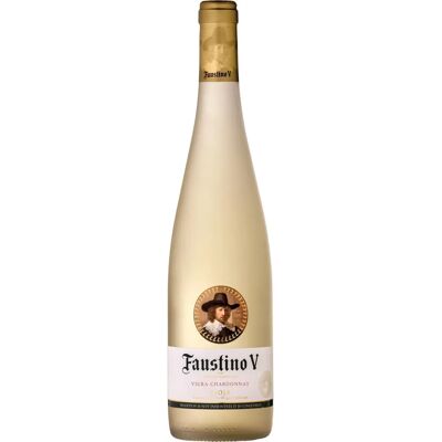 Vin Blanc Faustino V - Sec, 75cl de La Rioja - Publicité Vin Blanc Faustino V - Sec, 75cl de La Rioja - Publicité