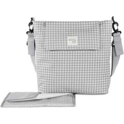 Walking Mum 1120800079 Bolsa de pañales - Gran capacidad - Gris Walking Mum 1120800079 Bolsa de pañales - Gran capacidad - Gris