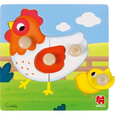 Puzzle in legno Goula Diset Gallo - Giocattolo educativo Puzzle in legno Goula Diset Gallo - Giocattolo educativo