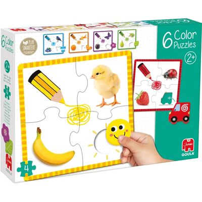 Goula 53475 Puzzle - Lärorikt pussel med 16 bitar för barn Goula 53475 Puzzle - Lärorikt pussel med 16 bitar för barn