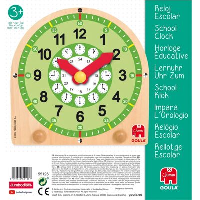 Goula Model 55125 Zabawka edukacyjna - Drewniany zegar dla dzieci Goula Model 55125 Zabawka edukacyjna - Drewniany zegar dla dzieci