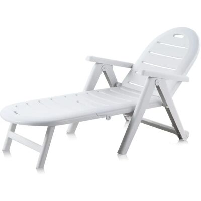 Transat Pliable Blanc Caimán - Résistant aux Intempéries - Publicité Transat Pliable Blanc Caimán - Résistant aux Intempéries - Publicité