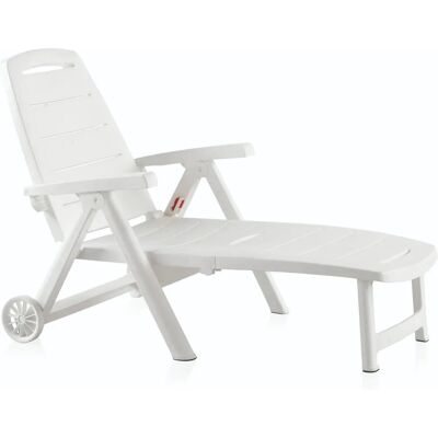Chaise longue de jardin blanche Antibes SHAF - Mobilier de jardin - Publicité Chaise longue de jardin blanche Antibes SHAF - Mobilier de jardin - Publicité