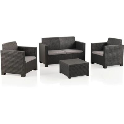 SHAF Tuinmeubelset - Model SB014 - Grafiet - Buiten Eethoek SHAF Tuinmeubelset - Model SB014 - Grafiet - Buiten Eethoek