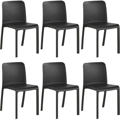 SHAF Tuinstoelen - Model Grana - Antraciet - Stapelbaar - Modern Ontwerp SHAF Tuinstoelen - Model Grana - Antraciet - Stapelbaar - Modern Ontwerp