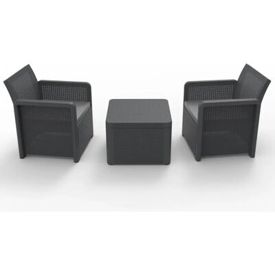SHAF Nassau Gartenmöbel-Set - 2 Sessel & Couchtisch SHAF Nassau Gartenmöbel-Set - 2 Sessel & Couchtisch