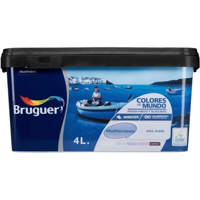 Tinta Azul Fosca Mediterrânea de Bruguer - Interior 4L Tinta Azul Fosca Mediterrânea de Bruguer - Interior 4L