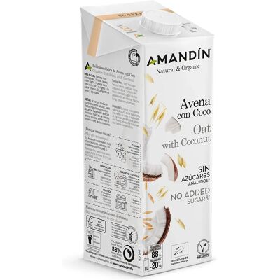 Amandin Bebida Orgánica de Avena y Coco Amandin Bebida Orgánica de Avena y Coco