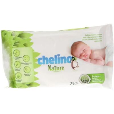 Toallitas Infantiles Chelino Nature 24 Unidades - Toallitas Húmedas para Bebés Toallitas Infantiles Chelino Nature 24 Unidades - Toallitas Húmedas para Bebés