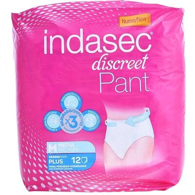 Indasec Pant Plus Moyen - Pantalons d'Incontinence - Publicité Indasec Pant Plus Moyen - Pantalons d'Incontinence - Publicité