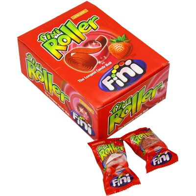 Fini Roller Fraise Fizz 40x20g - Publicité Fini Roller Fraise Fizz 40x20g - Publicité