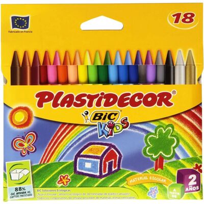 BIC 875771 Crayons - 18 Crayons Colorés pour Enfants BIC 875771 Crayons - 18 Crayons Colorés pour Enfants