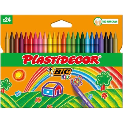 Crayons colorés Plastidecor - 24 pièces Crayons colorés Plastidecor - 24 pièces