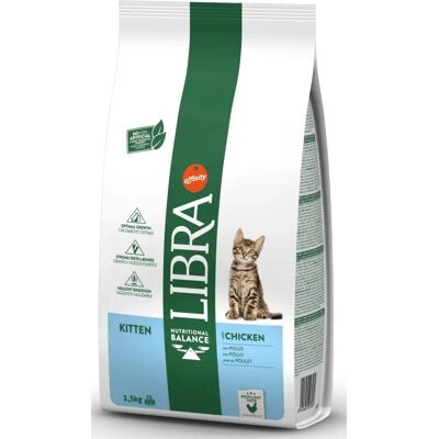 Ração para Gatos Filhotes Libra Kitten - Frango, 1,5 Kg Ração para Gatos Filhotes Libra Kitten - Frango, 1,5 Kg