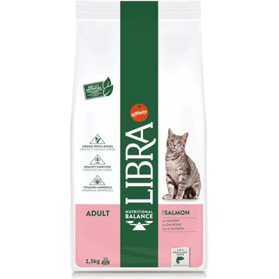 Nourriture pour Chat Adulte Saumon et Riz Libra 1,5kg - Publicité Nourriture pour Chat Adulte Saumon et Riz Libra 1,5kg - Publicité