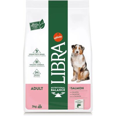 Croquettes Libra Saumon Adulte - Nourriture pour Chiens - Publicité Croquettes Libra Saumon Adulte - Nourriture pour Chiens - Publicité