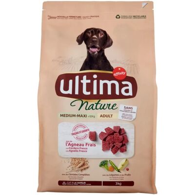 Nourriture pour Chien Ultima Nature - Agneau, Moyen/Maxi - Complet & Naturel - Publicité Nourriture pour Chien Ultima Nature - Agneau, Moyen/Maxi - Complet & Naturel - Publicité