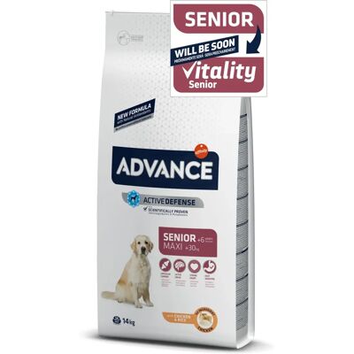 Advance Maxi Senior Nourriture pour Chiens - Poulet & Riz - Publicité Advance Maxi Senior Nourriture pour Chiens - Poulet & Riz - Publicité
