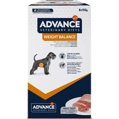 Advance Veterinary Diets Súlyszabályozó kutyaeledel - 8x150g Advance Veterinary Diets Súlyszabályozó kutyaeledel - 8x150g