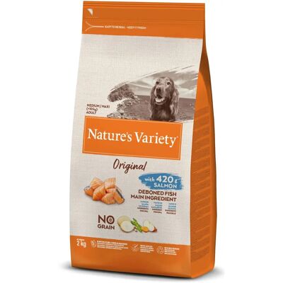 Croquettes pour chiens Nature's Variety Saumon Sans Céréales - 2kg - Publicité Croquettes pour chiens Nature's Variety Saumon Sans Céréales - 2kg - Publicité