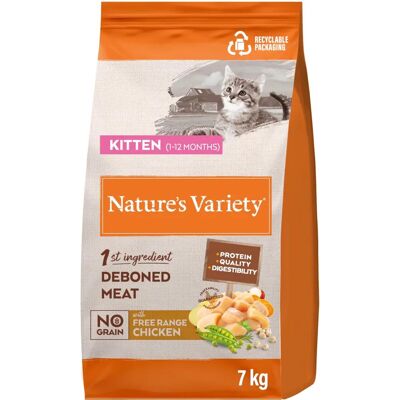 Nature’s Variety 7kg + Bites Saumon en Sauce 22x85g offert! - Chaton Poulet (7kg) + Sauce au Saumon Nature’s Variety 7kg + Bites Saumon en Sauce 22x85g offert! - Chaton Poulet (7kg) + Sauce au Saumon