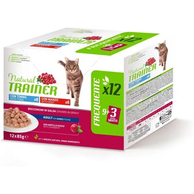 Natural Trainer Fullfoder för Vuxna Katter 12x85g - Flera Smaker Natural Trainer Fullfoder för Vuxna Katter 12x85g - Flera Smaker