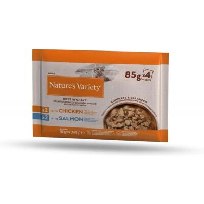 Nature's Variety Wielorazowe Opakowanie 4x85G - Kurczak & Łosoś w Sosie Nature's Variety Wielorazowe Opakowanie 4x85G - Kurczak & Łosoś w Sosie