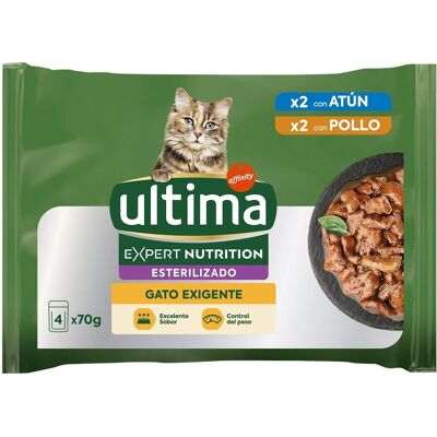 Ultima Cat Expert Nutrition - Comida húmeda difícil apetito atún pollo Ultima Cat Expert Nutrition - Comida húmeda difícil apetito atún pollo