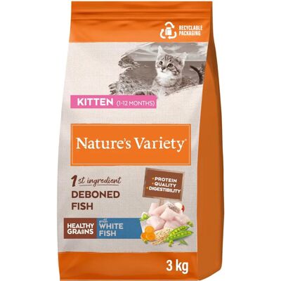 Natures Variety Healthy Grain Kitten Vis Wit - 3kg Natures Variety Healthy Grain Kitten Vis Wit - 3kg