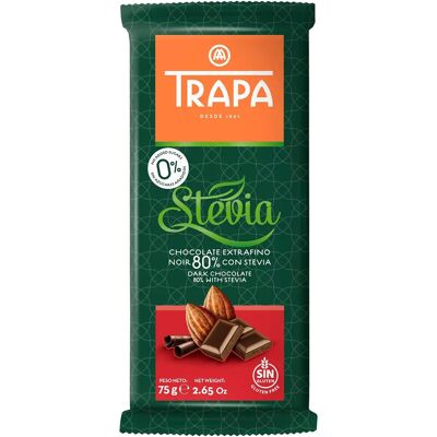 Trapa Ciemna czekolada 80% stevia Trapa Ciemna czekolada 80% stevia