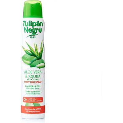 Tulipán Negro Aloe Vera & Jojoba Body Deo Spray 200ml - Publicité Tulipán Negro Aloe Vera & Jojoba Body Deo Spray 200ml - Publicité