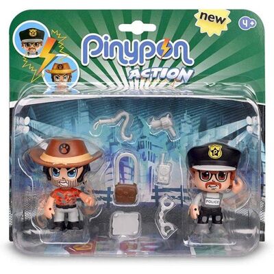 Pinypon Action - Pack de 2 Figures Policière et Aventurier - Multicolore - 700014492 - Publicité Pinypon Action - Pack de 2 Figures Policière et Aventurier - Multicolore - 700014492 - Publicité