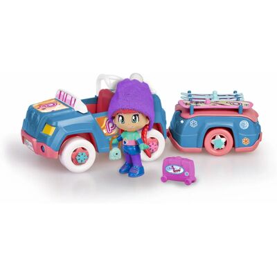 Famosa Pinypon Speelset - Auto met Trailer voor Winterplezier Famosa Pinypon Speelset - Auto met Trailer voor Winterplezier