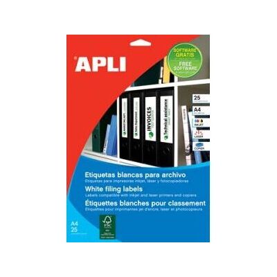 Apli SP-581233 - Étiquettes blanches auto-adhésives - 190x61mm Apli SP-581233 - Étiquettes blanches auto-adhésives - 190x61mm