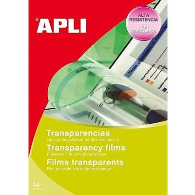 Apli Transparenta A4 Ark - Kompatibel med Projektorer Apli Transparenta A4 Ark - Kompatibel med Projektorer