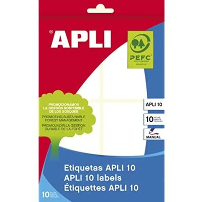Étiquettes blanches Apli 10 feuilles 50 x 70 mm - Labels Étiquettes blanches Apli 10 feuilles 50 x 70 mm - Labels