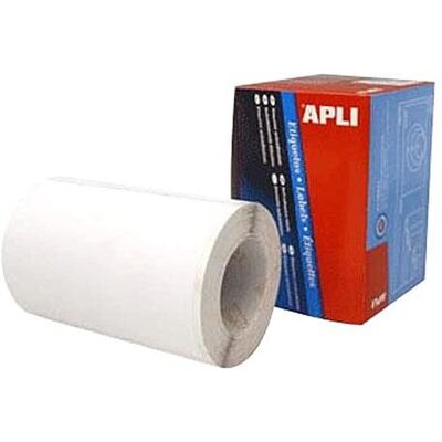 Rotolo di etichette bianche permanenti APLI 01703 - 53x82mm Rotolo di etichette bianche permanenti APLI 01703 - 53x82mm