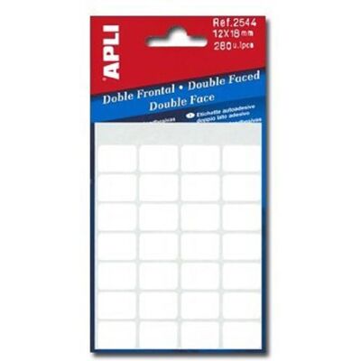 Étiquettes Double Face APLI - Blanc - 12x18mm Étiquettes Double Face APLI - Blanc - 12x18mm