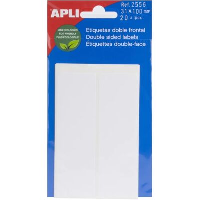 Étiquettes Double Face Blanches APLI - 31x100mm Étiquettes Double Face Blanches APLI - 31x100mm
