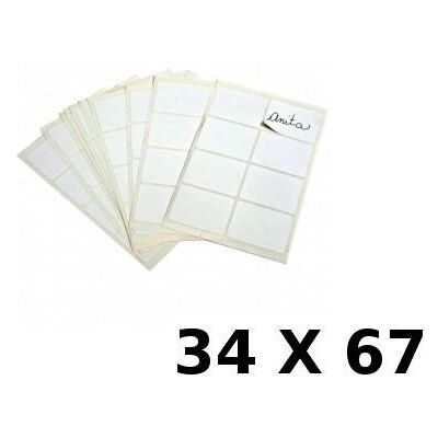 Lebez A2684 Autocollants pour enfants - Blanc 34x67mm Lebez A2684 Autocollants pour enfants - Blanc 34x67mm