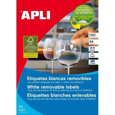 Apli 210x297mm Fehér Levehető Címkék - Címkék Apli 210x297mm Fehér Levehető Címkék - Címkék